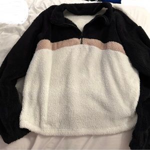 Fuzzy Quarter Zip Jacket